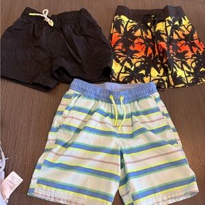 Target Boys Swim Shorts Pack - Black, Sunset Orange & Pastel Stripe